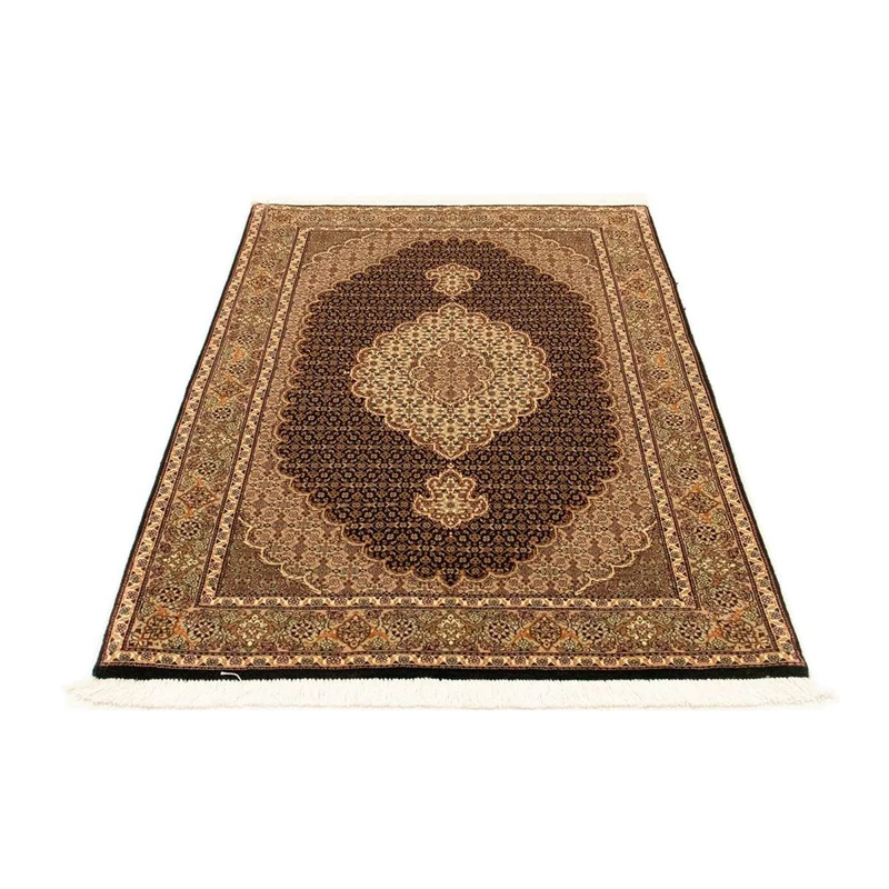 Täbriz - 50 Raj Teppich 102x148cm - Perserteppich - dunkelblau