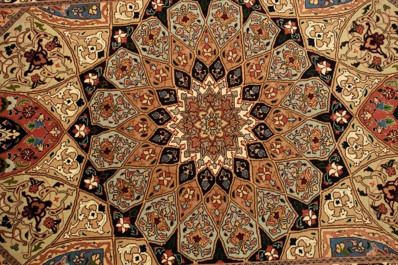 Täbriz - 50 Raj Teppich 102x151cm - Perserteppich - mehrfarbig