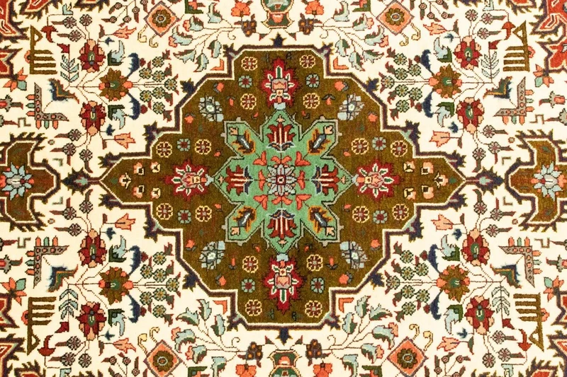 Täbriz - 50 Raj Teppich 104x150cm - Perserteppich - beige