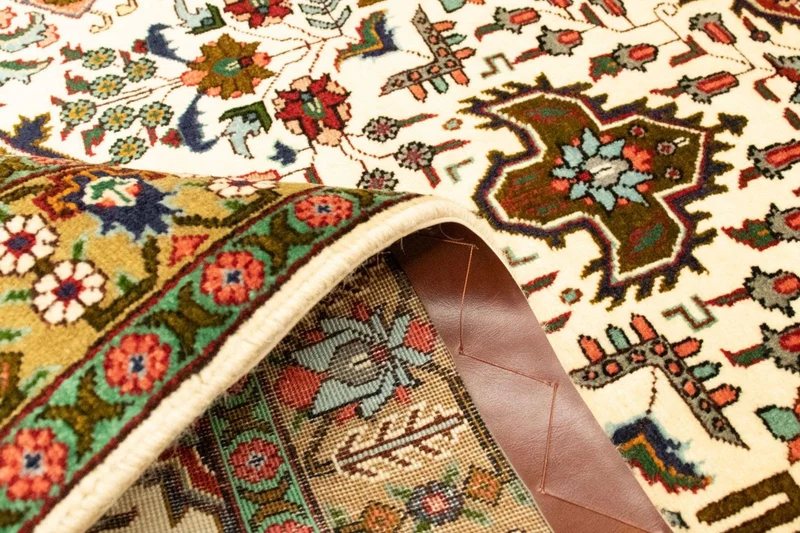 Täbriz - 50 Raj Teppich 104x150cm - Perserteppich - beige