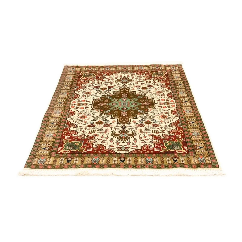 Täbriz - 50 Raj Teppich 104x150cm - Perserteppich - beige