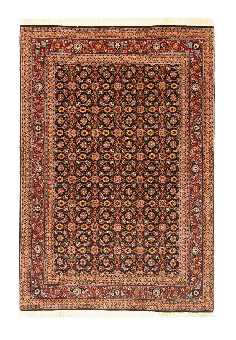 Täbriz - 50 Raj Teppich 102x150cm - Perserteppich - dunkelblau