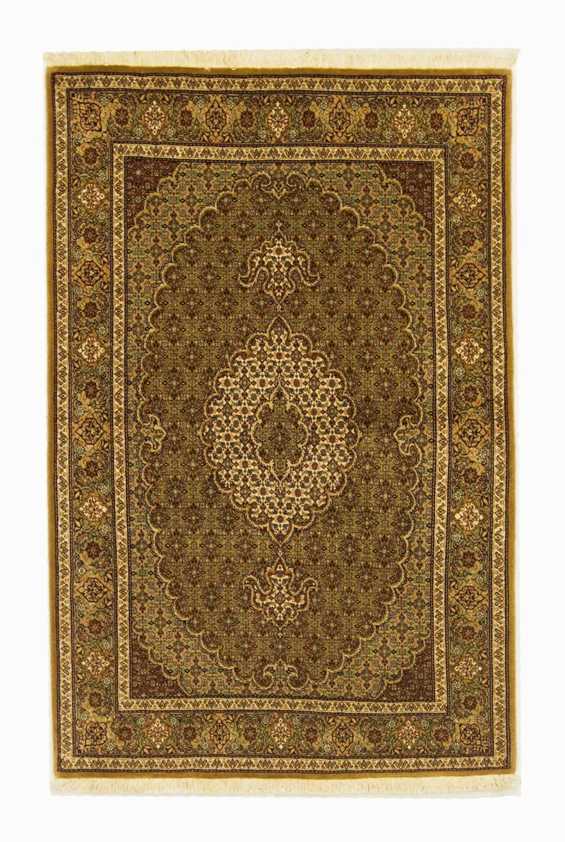 Täbriz - 50 Raj Teppich 103x154cm - Perserteppich - braun