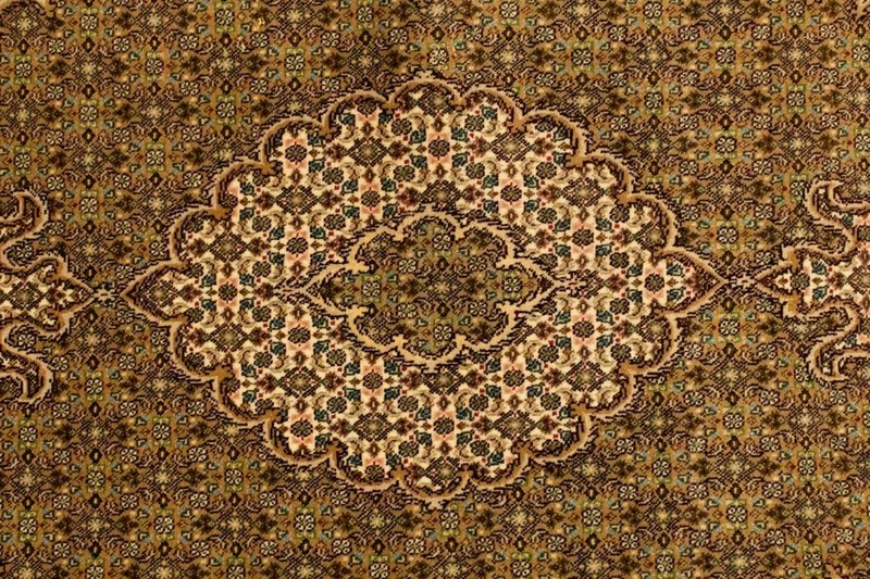 Täbriz - 50 Raj Teppich 103x154cm - Perserteppich - braun