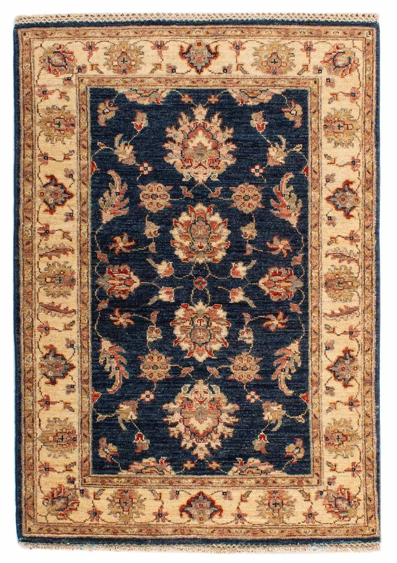 Ziegler Teppich 83x122cm - Orientteppich - dunkelblau