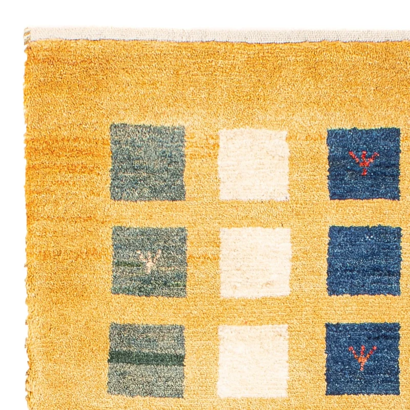 Loribaft Teppich Perser 84x118cm - Orientteppich - senfgelb