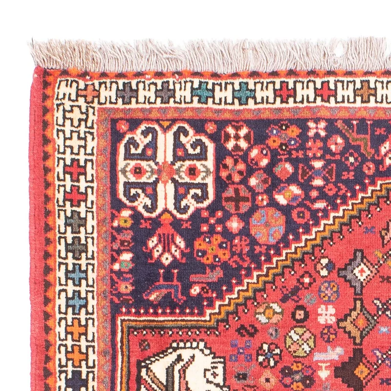 Shiraz Teppich 103x144cm - Perserteppich - rot