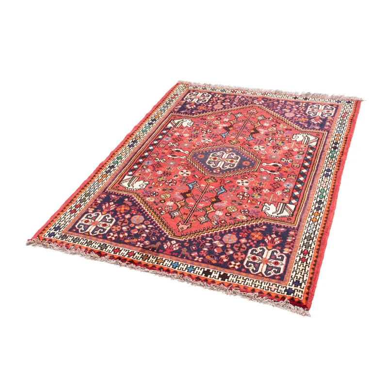 Shiraz Teppich 103x144cm - Perserteppich - rot