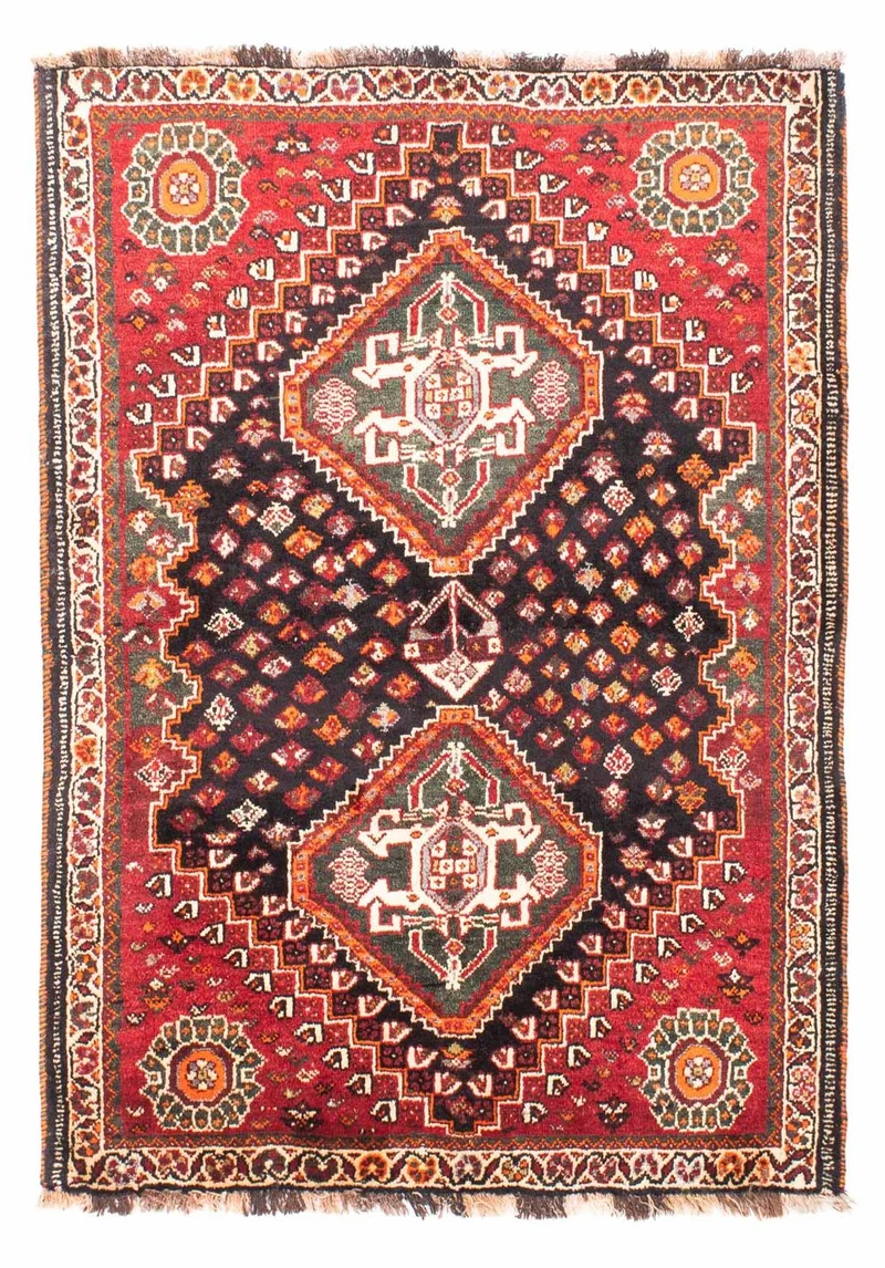 Shiraz Teppich 113x157cm - Perserteppich - dunkelblau