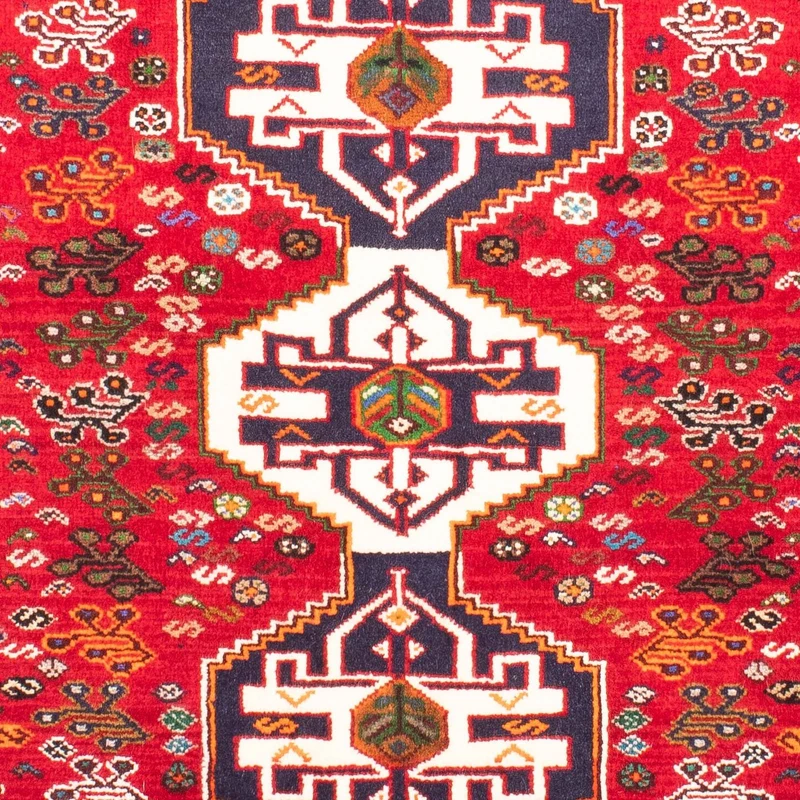 Ghashghai Teppich 112x158cm - Perserteppich - dunkelrot