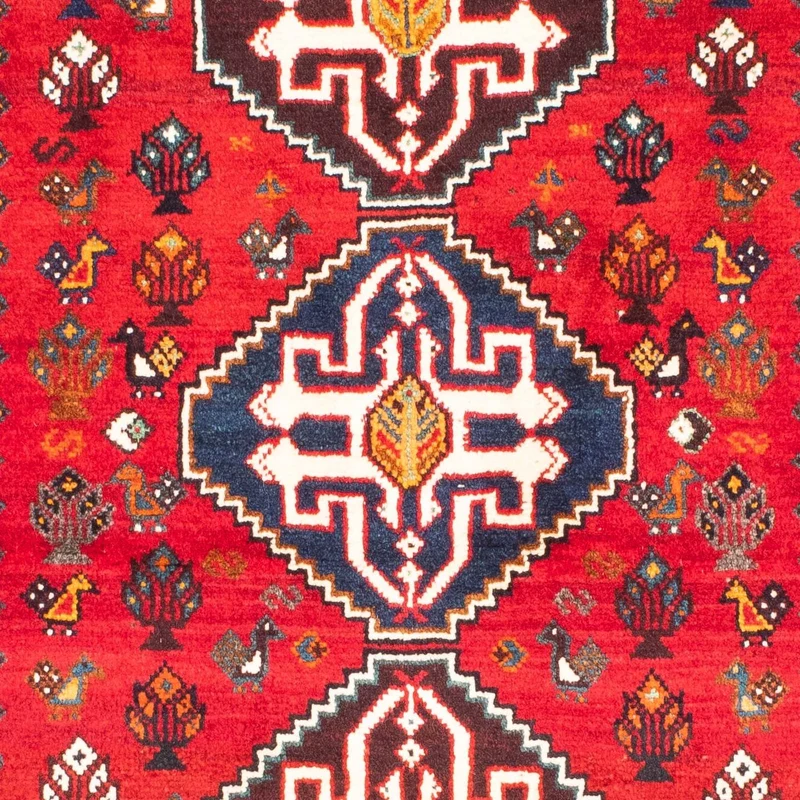 Ghashghai Teppich 106x151cm - Perserteppich - dunkelrot
