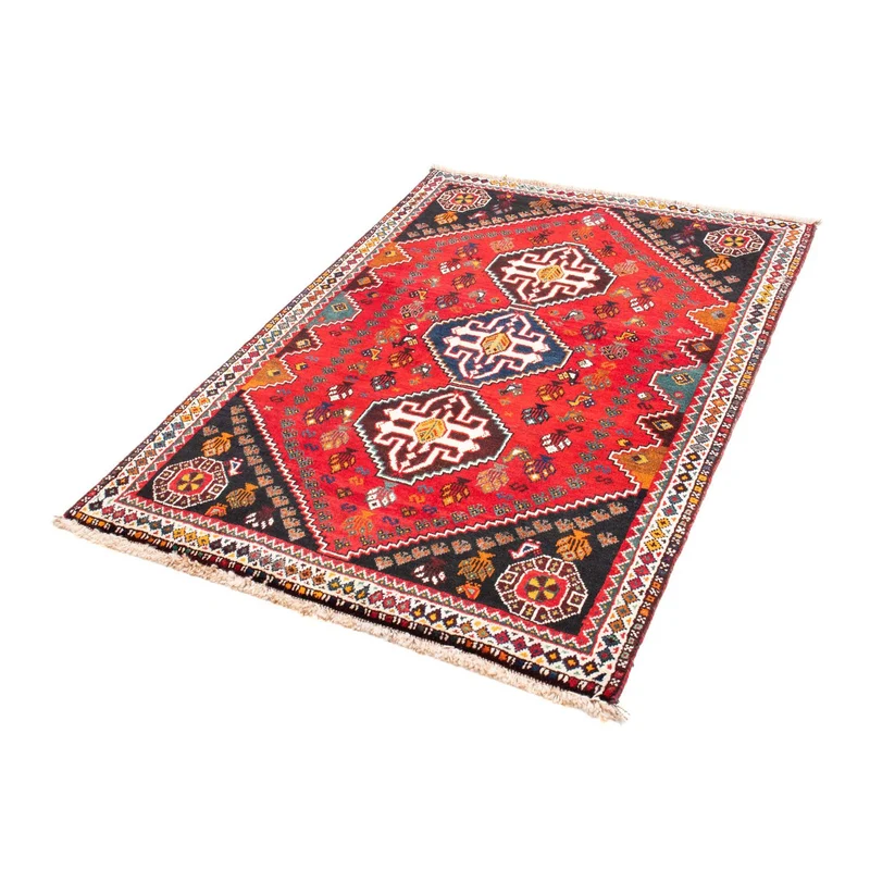 Ghashghai Teppich 106x151cm - Perserteppich - dunkelrot