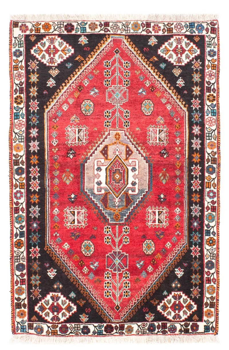 Ghashghai Teppich 102x152cm - Perserteppich - rot