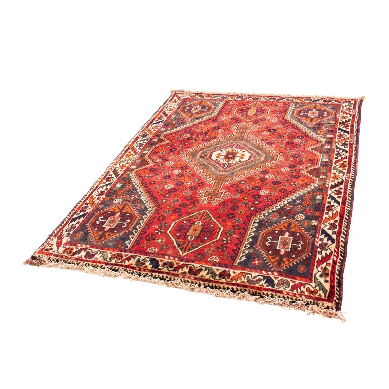 Ghashghai Teppich 120x159cm - Perserteppich - dunkelrot
