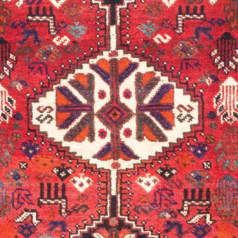 Perserteppich - Nomadic 120 x 153 cm - dunkelrot