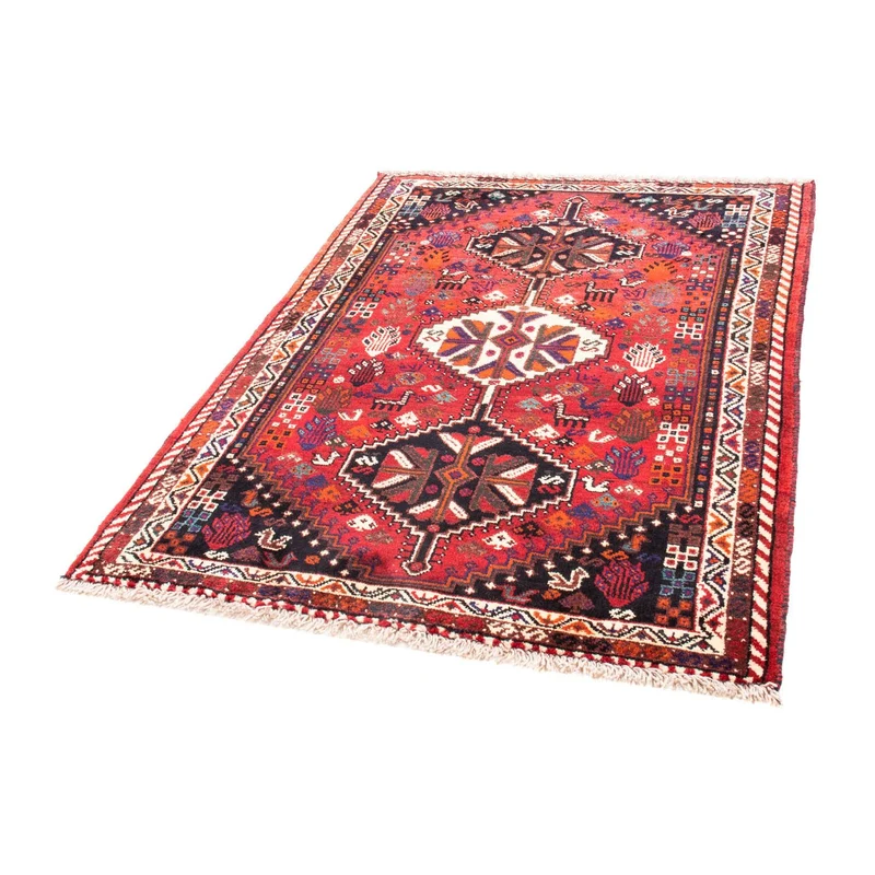 Perserteppich - Nomadic 120 x 153 cm - dunkelrot