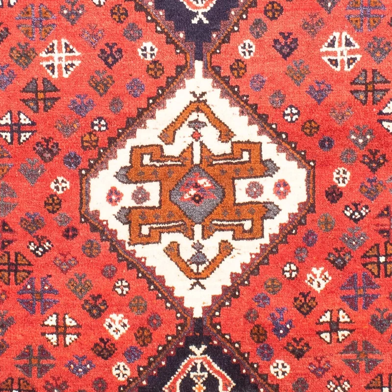 Shiraz Teppich 121x159cm - Perserteppich - dunkelrot