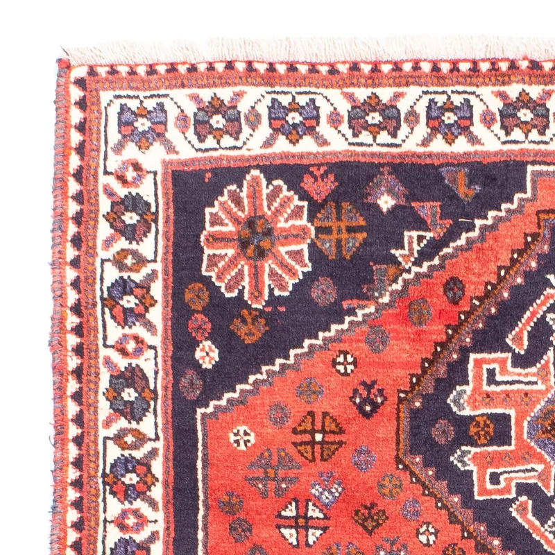 Shiraz Teppich 121x159cm - Perserteppich - dunkelrot