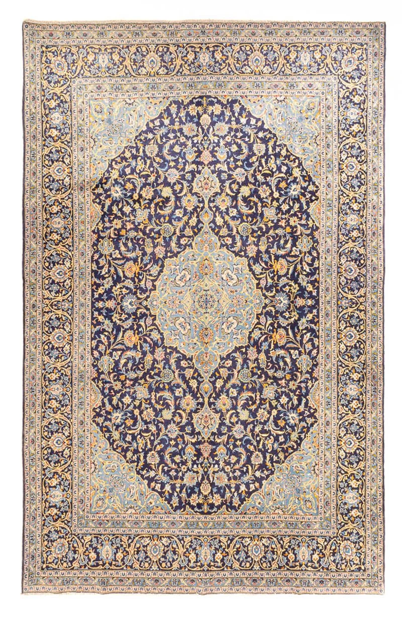 Perserteppich - Keshan quadratisch - 395 x 410 cm - dunkelblau