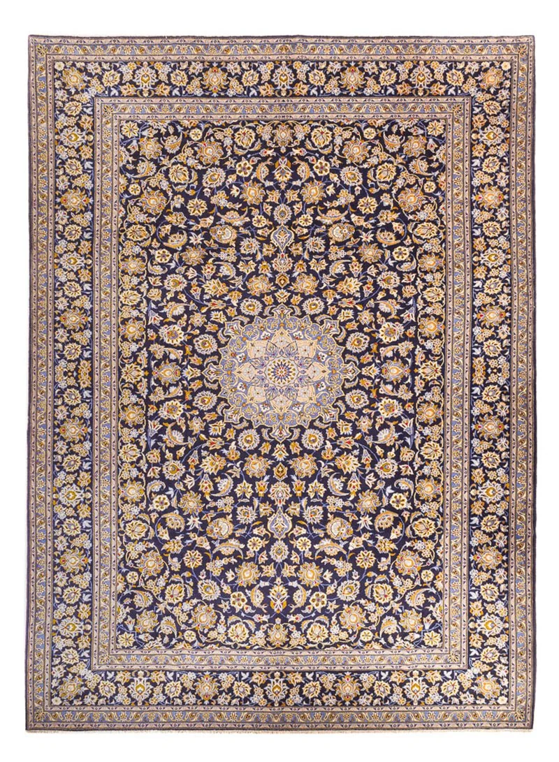 Perserteppich - Keshan - 318 x 420 cm - dunkelblau
