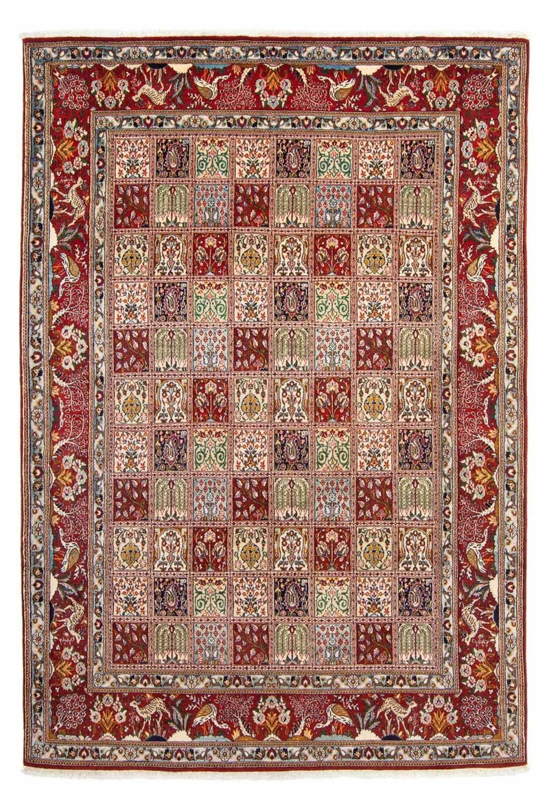 Moud Teppich 200x300cm - Perserteppich - dunkelrot