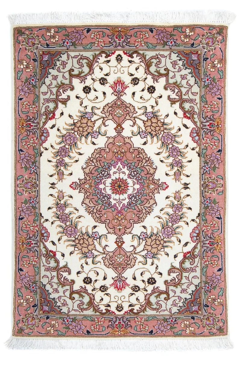 Täbriz - 50 Raj Teppich 60x90cm - Perserteppich - beige