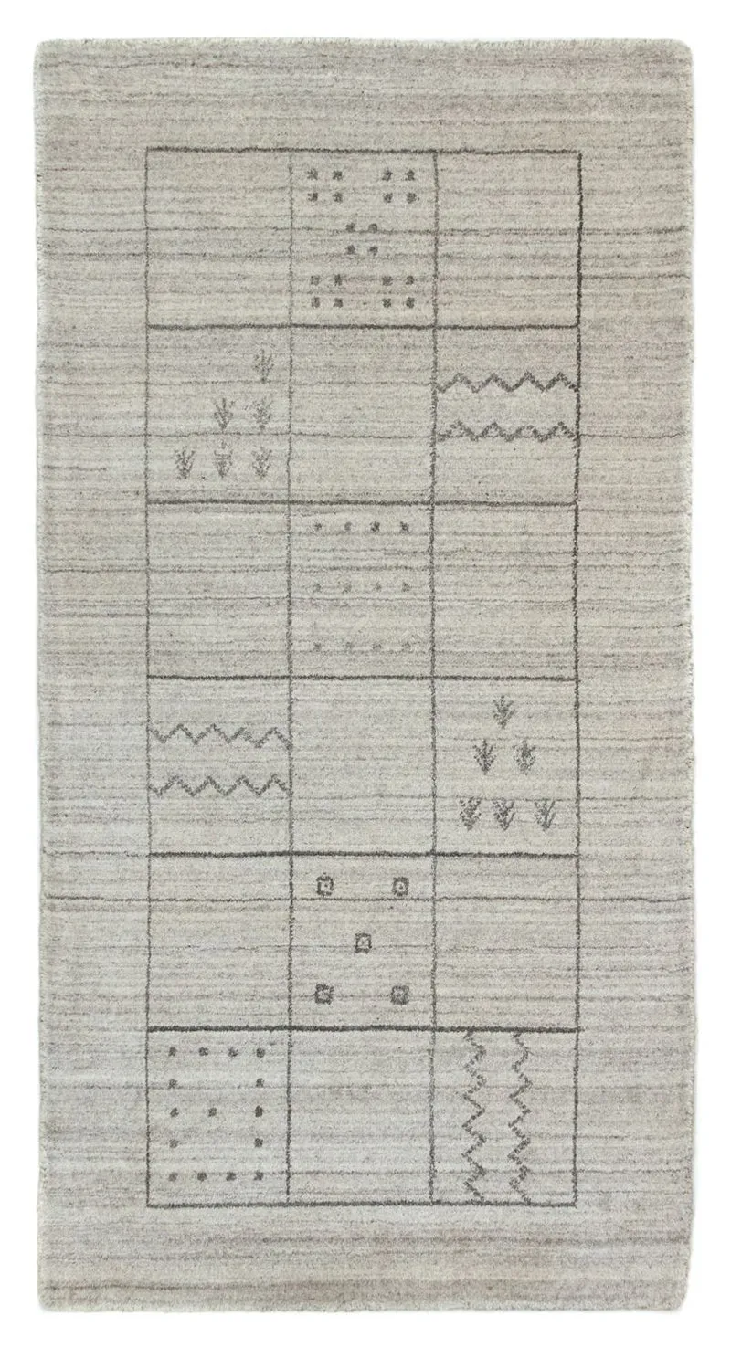 Vintage Teppich 70x140cm - silber