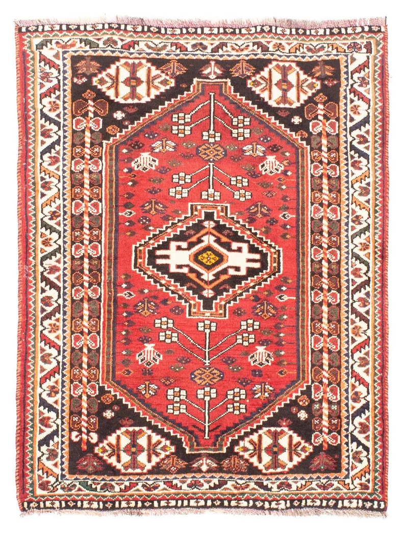Shiraz Teppich 110x147cm - Perserteppich - rot