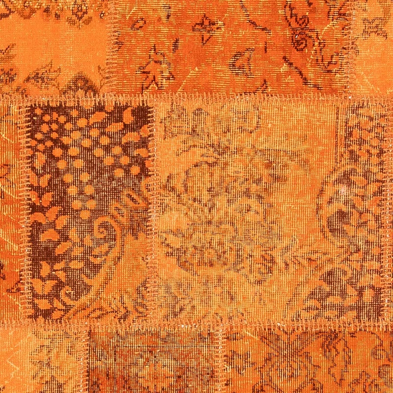 Patchwork Teppich 170 x 240 cm - braun