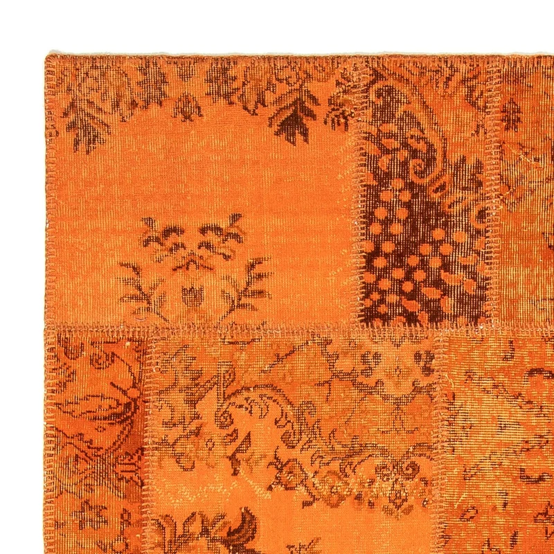 Patchwork Teppich 170 x 240 cm - braun