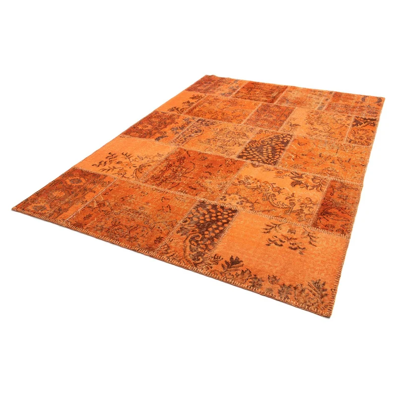 Patchwork Teppich 170 x 240 cm - braun
