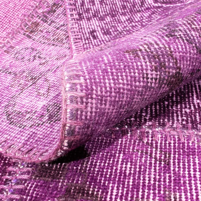 Patchwork Teppich 170 x 240 cm - lila
