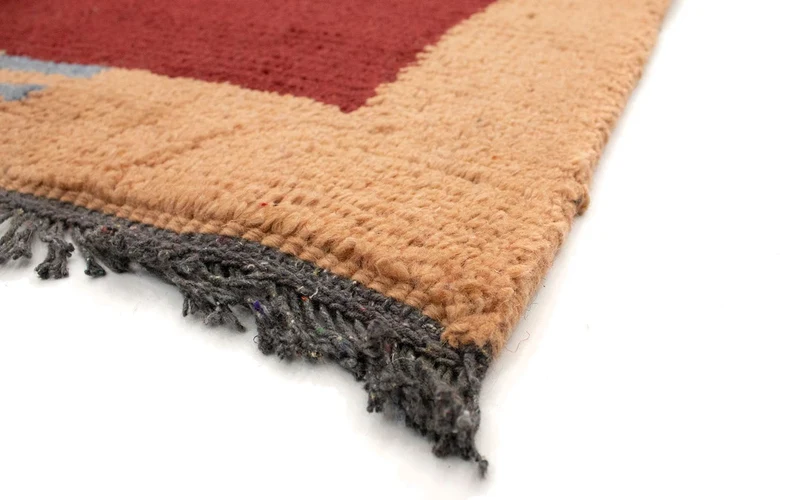 Nepal Teppich 70 x 140 cm - rot