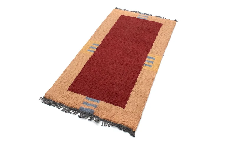 Nepal Teppich 70 x 140 cm - rot