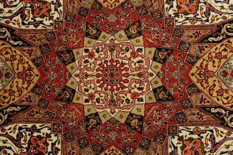 Täbriz - 50 Raj Teppich 100x157cm - Perserteppich - mehrfarbig