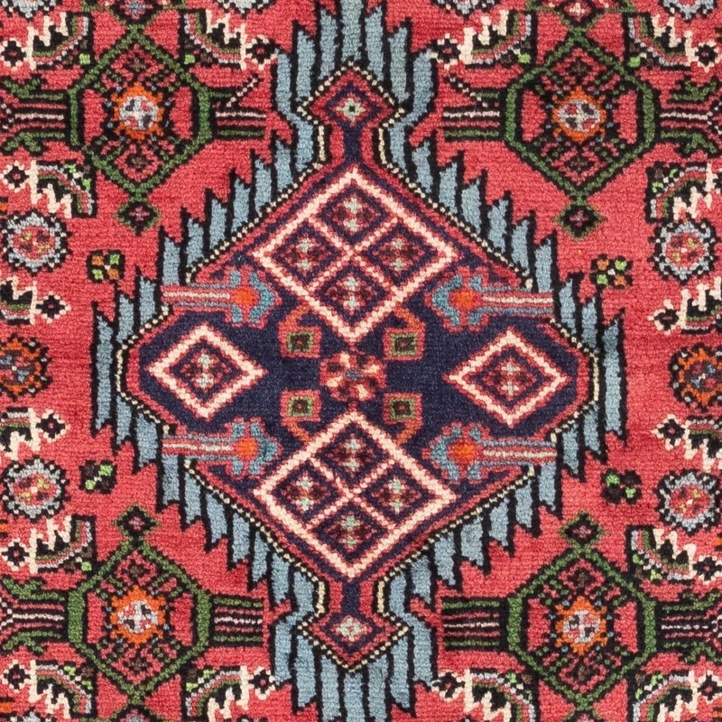 Hamadan Teppich 79x118cm - Perserteppich - rot