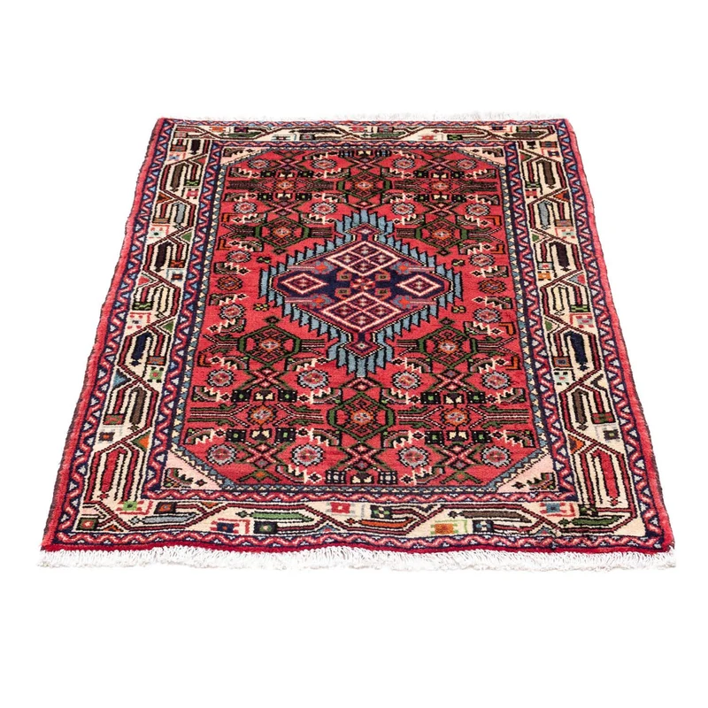 Hamadan Teppich 79x118cm - Perserteppich - rot