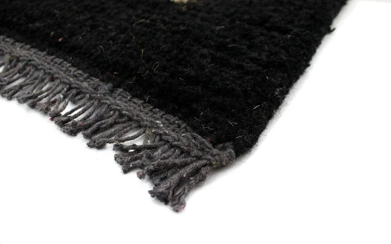 Nepal Teppich 70x140cm - Wollteppich - beige