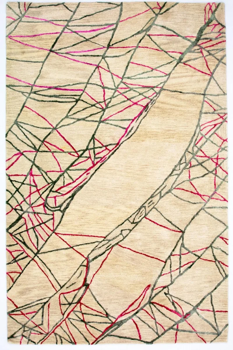 Designer Teppich 154x242cm - beige