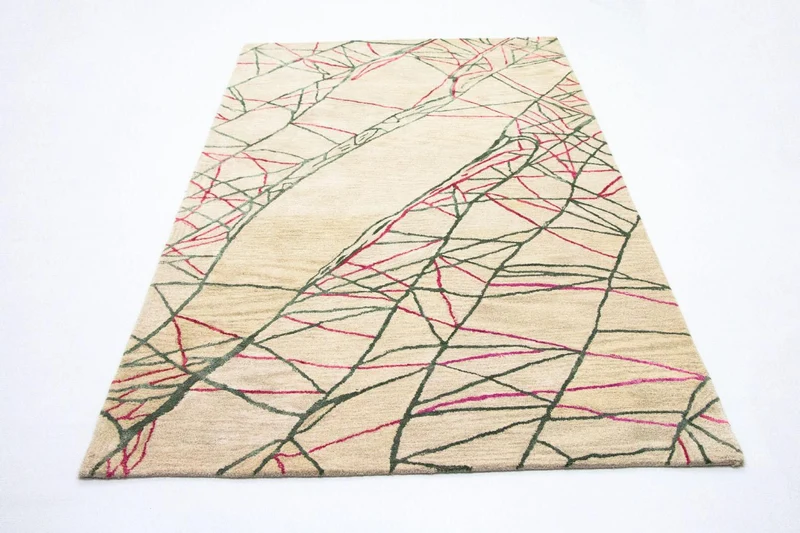 Designer Teppich 154x242cm - beige