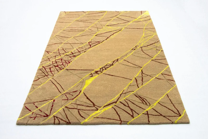Designer Teppich 152x243cm - braun