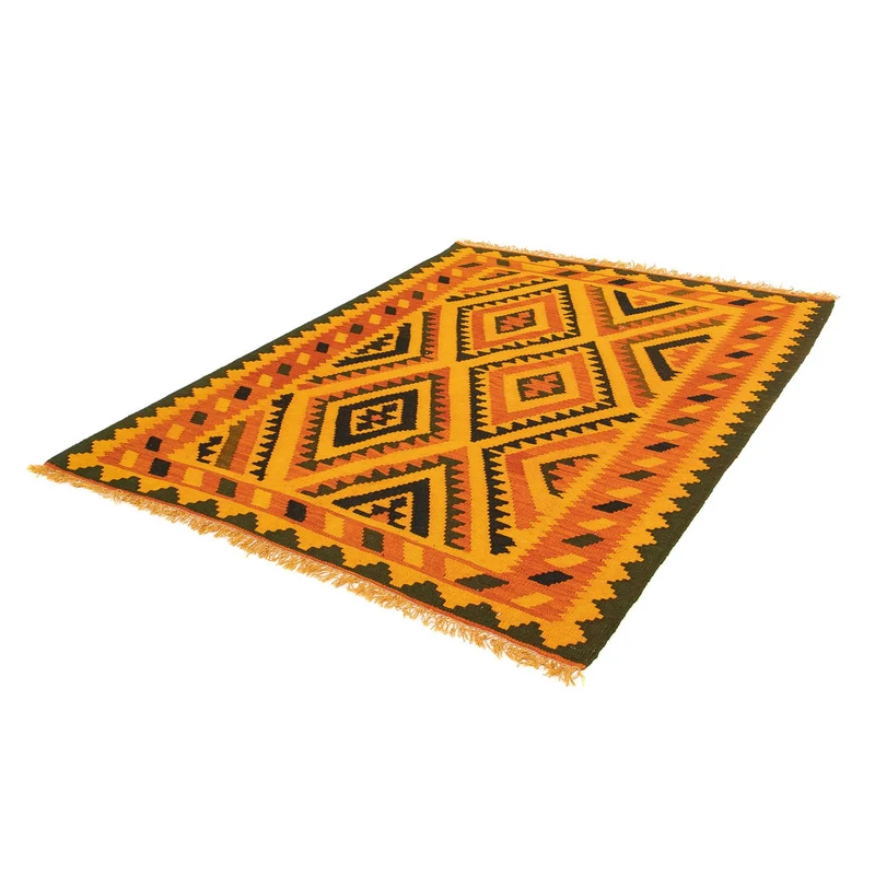 Kelim Teppich - Oriental 152 x 195 cm - dunkelbraun