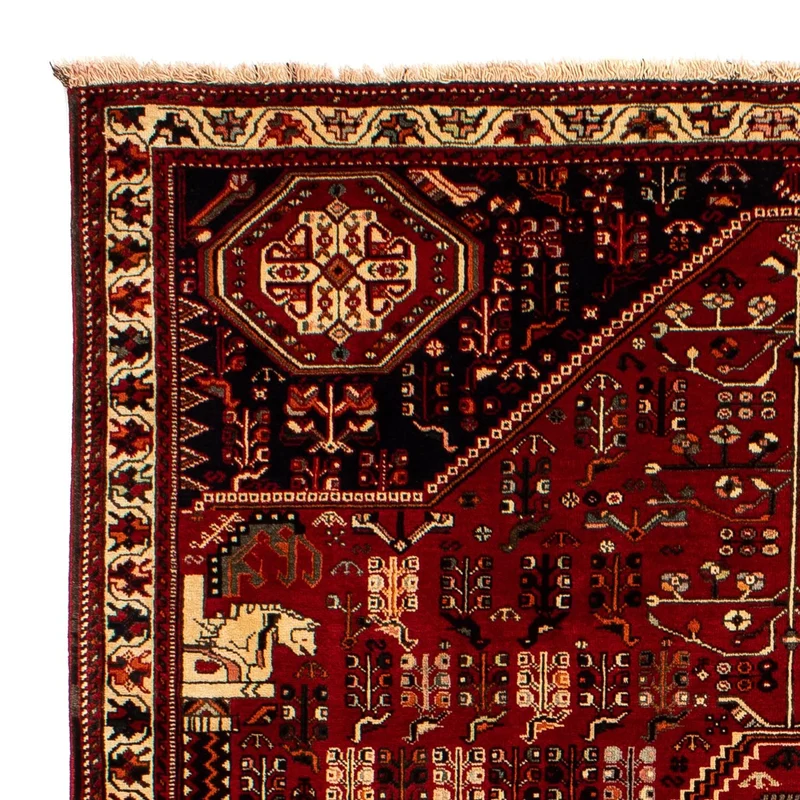 Shiraz Teppich 205x295cm - Perserteppich - dunkelrot