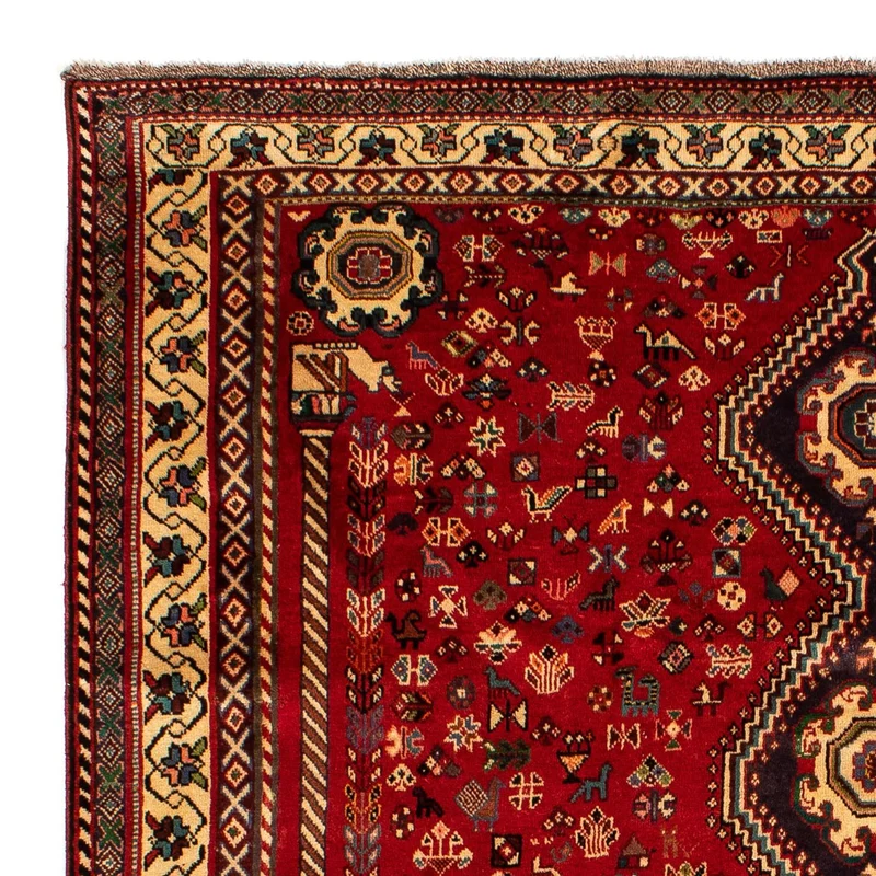 Shiraz Teppich 210x295cm - Perserteppich - dunkelrot