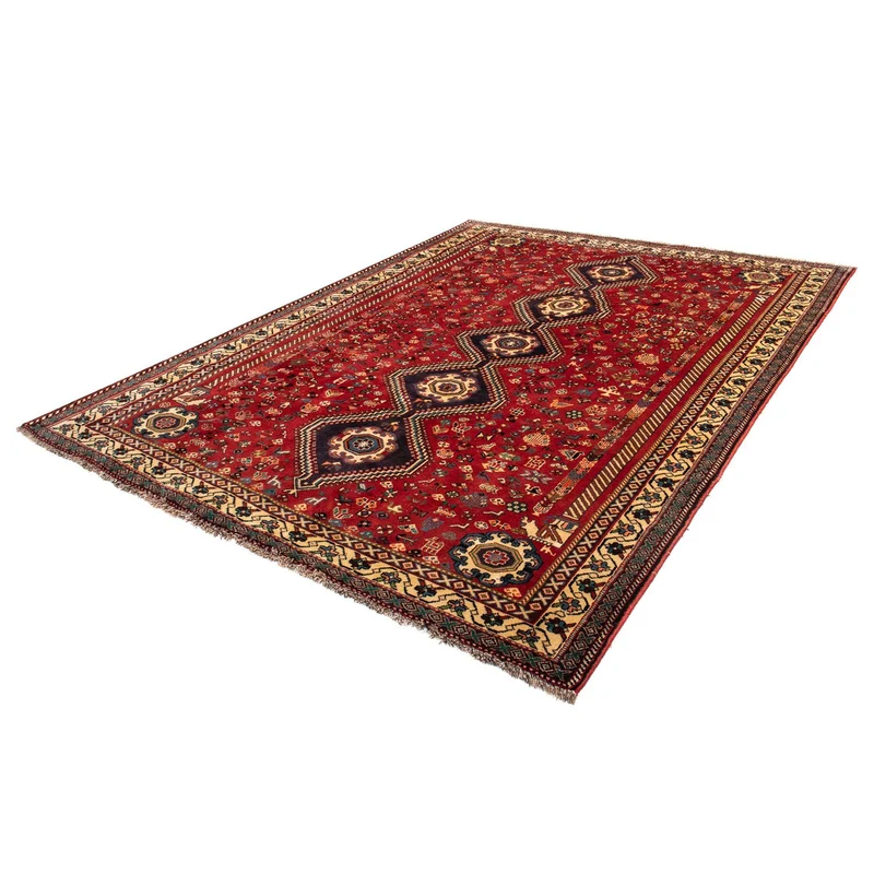 Shiraz Teppich 210x295cm - Perserteppich - dunkelrot