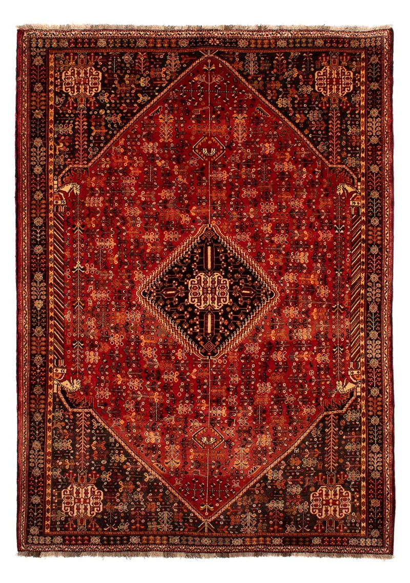 Ghashghai Teppich 203x288cm - Perserteppich - dunkelrot