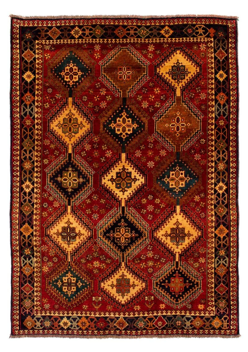 Ghashghai Teppich 200x282cm - Perserteppich - dunkelrot