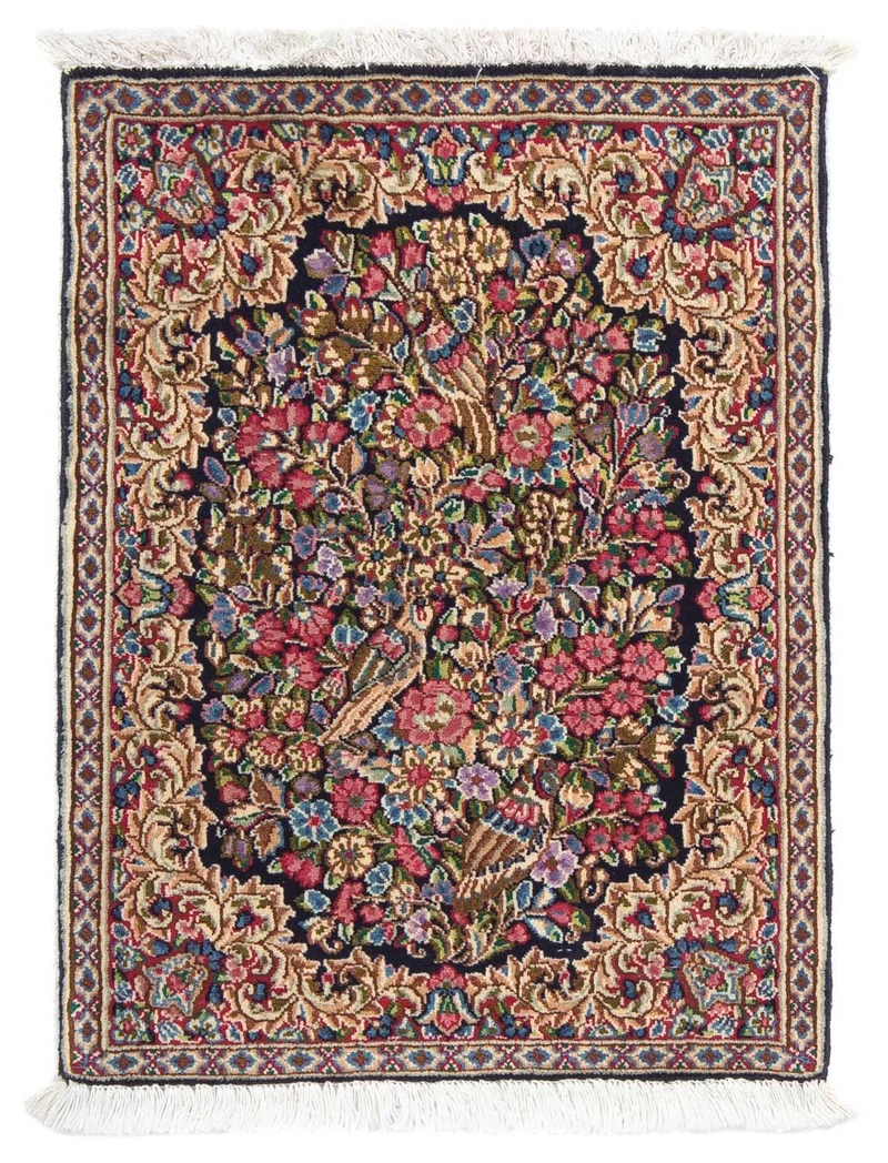 Rafsanjan Teppich 53x70cm - Perserteppich - blau