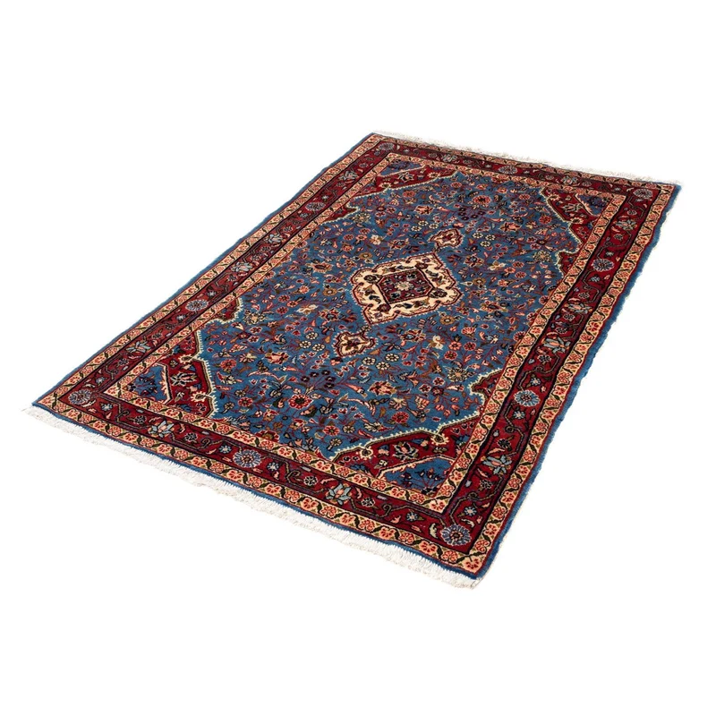 Hosseinabad Teppich 105x157cm - Perserteppich - blau
