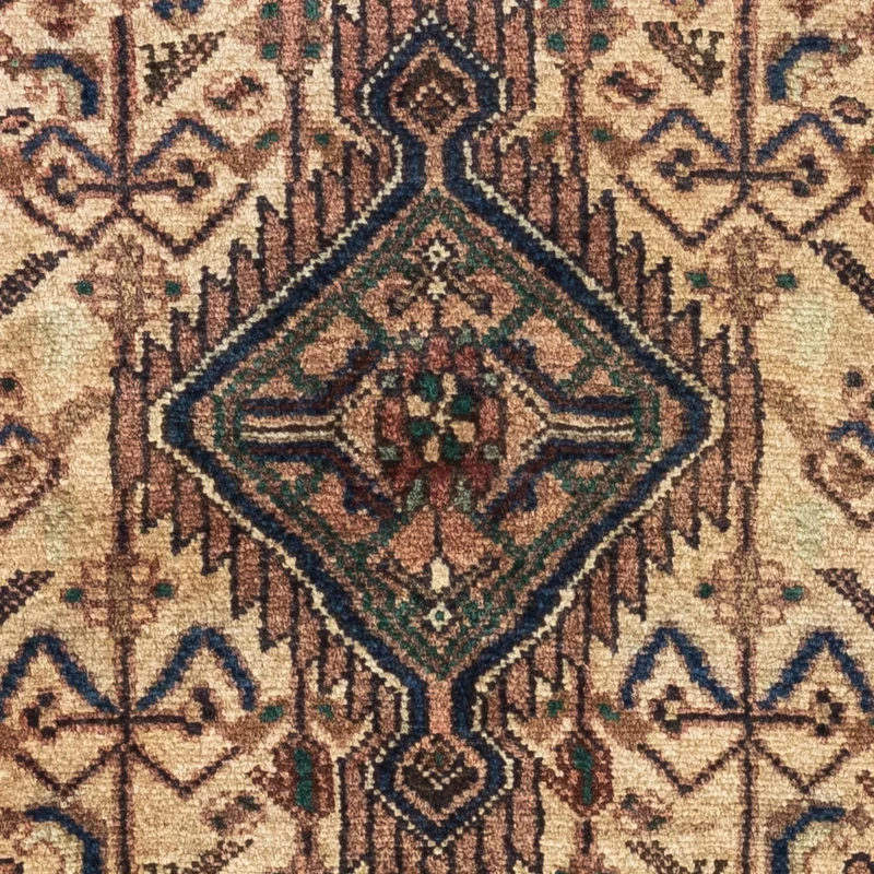 Hosseinabad Teppich 79x118cm - Perserteppich - hellbraun